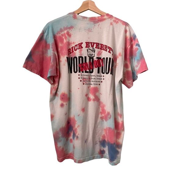 Rick Everett World Tour Tie Dye Crewneck Shirt in Size Large - Picture 2 of 9
